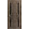 Sartodoors Solid French Door 36 x 80in, Cognac Oak W/ Frosted Glass, Single Regular Panel Frame Trims Handle QUADRO4445ID-AKA-36 - alternate 1